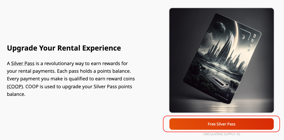 Silver Pass Menu